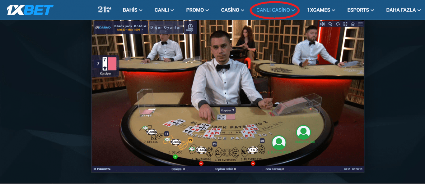 Para yatırmak ve çekmek için 1xBet girişi